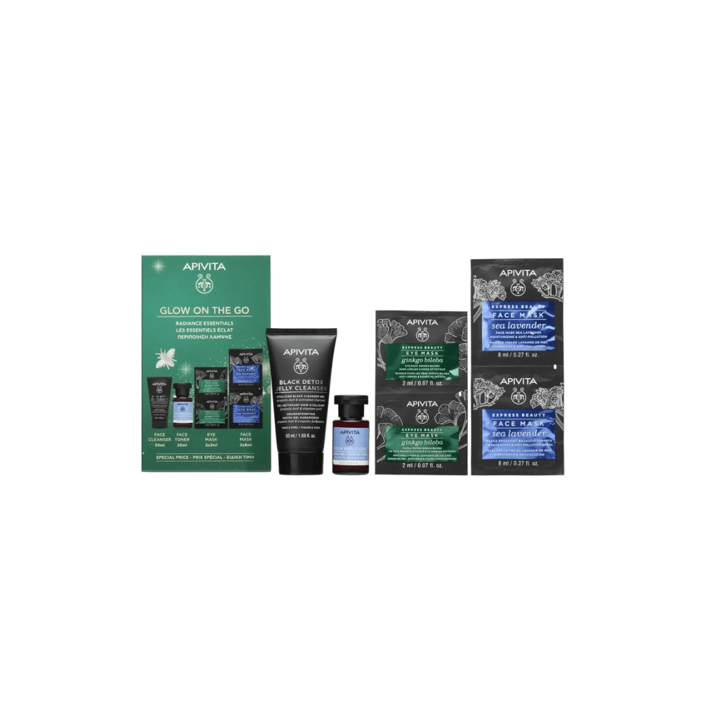 Preview 2 of Apivita Promo Black Detox Cleanser 50ml & Aqua Beelicious Toner 20ml & Sea Lavender Face Mask 2x8ml & Ginkgo Biloba Eye Mask 2x2ml